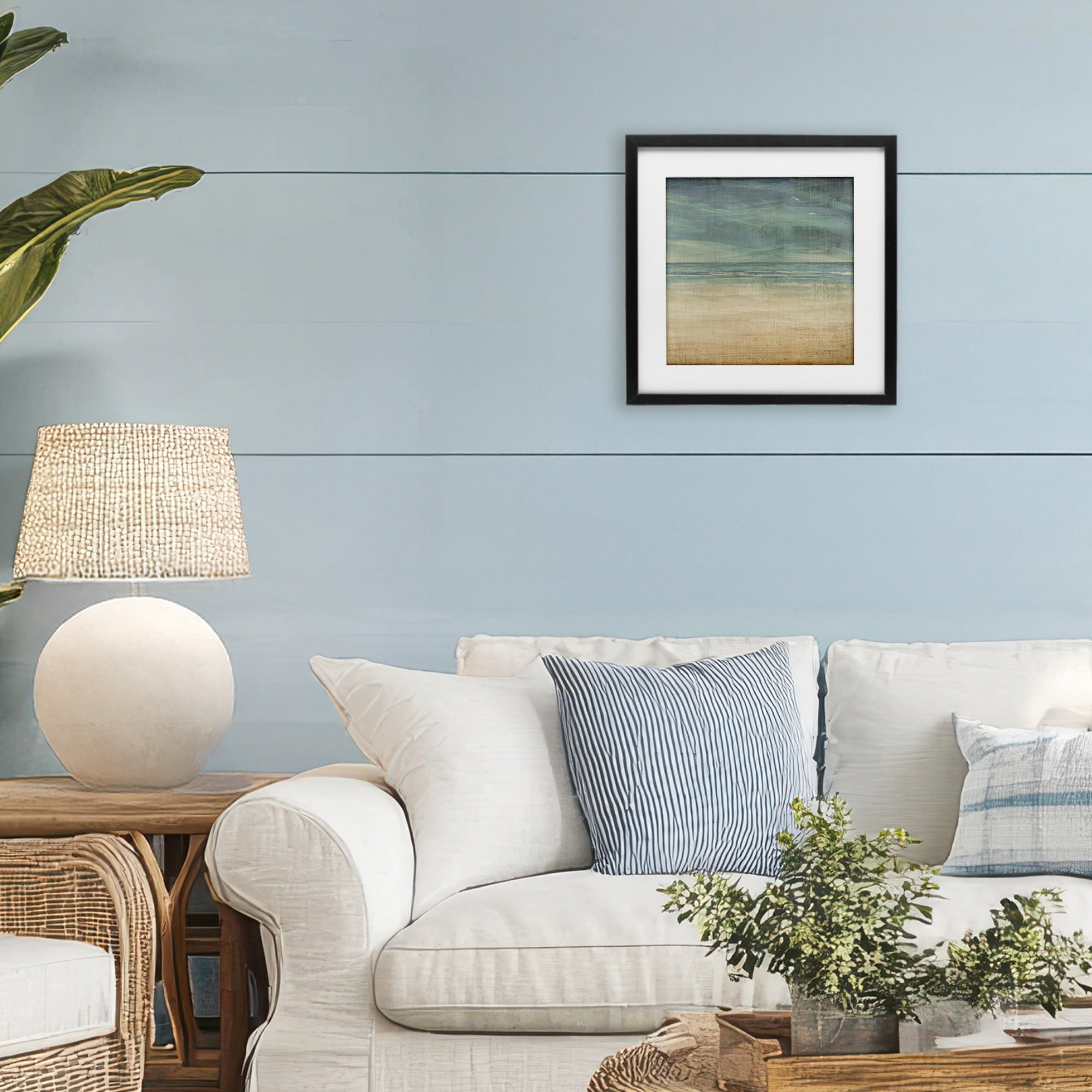Stupell Industries Moody Coastal Days Black Framed Print Under Glass, design by Dan Meneely