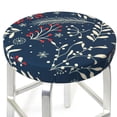 thumbnail image 6 of Goofa Merry Christmas Printed Stool Covers Round, Waterproof Round Bar Stool Covers Anti-Slip Round Bar Stool Seat Cover with Elastic Bands Durable -13 inch, 6 of 7