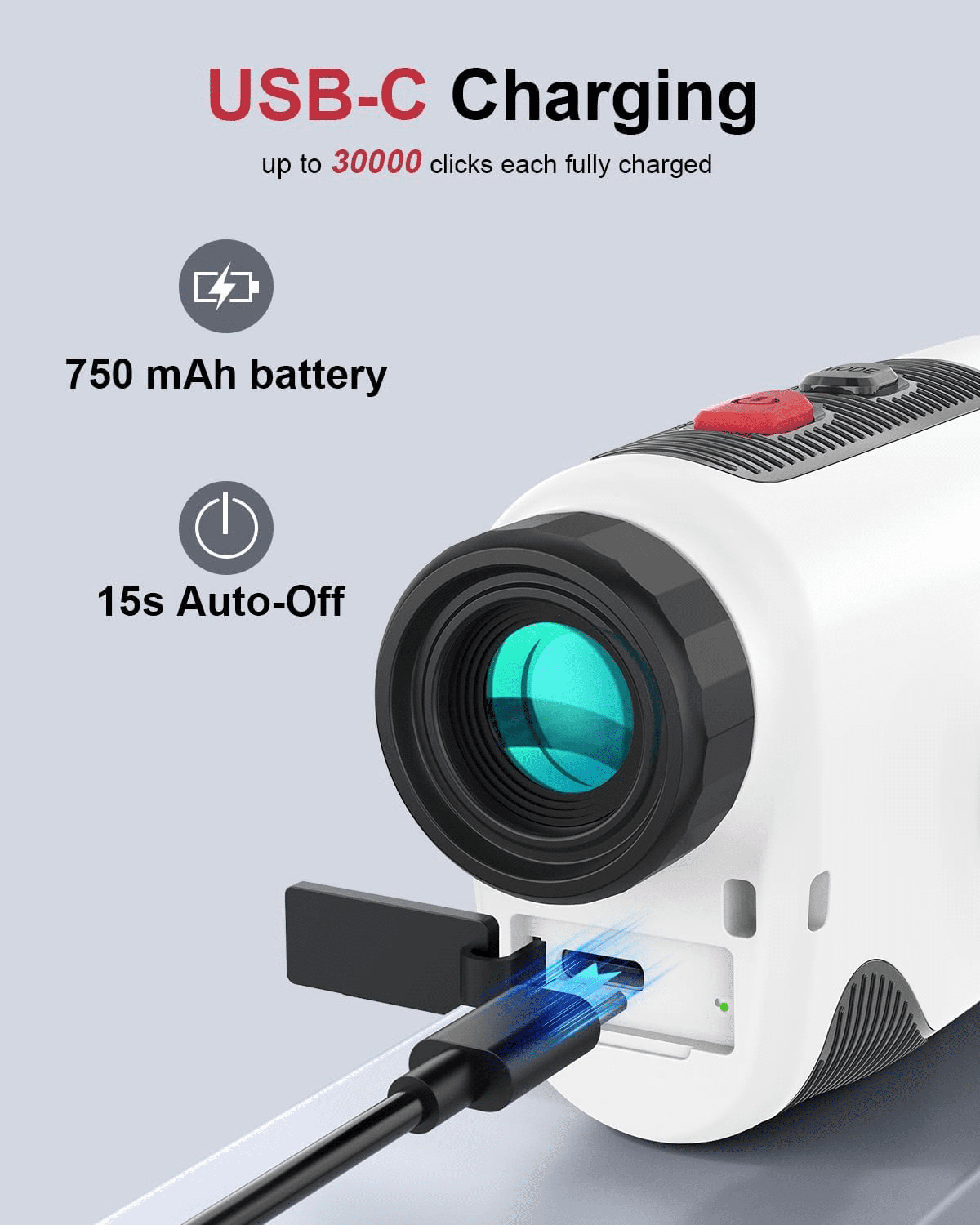 Deason Golf Rangefinder with Slope,7X Magnification Laser Rangefinder, Rechargeable Range Finders Golfing with Flag Lock Vibration