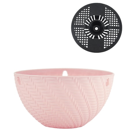 New Portable 1PC  Basket Hanging Planter With Drainage Hole Outdoor Plant Container Garden Flower Pot pink Red