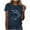 (Type 21)Navy, variant on Patlollav Women Tees Under $10, Womens Summer Tops Regular Casual Short Sleeve Flower Print Round Neck Pullover Blouse