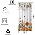thumbnail image 4 of Stall 36"x72" Cute Mushroom Shower Curtain Set with Hooks, Eucalyptus Leaves Bathroom Curtain Modern Minimalist Waterproof Bath Curtain Machine Washable, 4 of 6