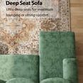 thumbnail image 6 of 112" U-Shaped Chenille Sectional Sofa with Double Chaise Loungers - Sectional Couches Modular Design for Living Rooms and Apartments - Green, 6 of 7
