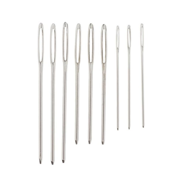 aguja de coser a mano, aguja de coser a mano, aguja de tejer, zurcir, enhebrador 9pcs aguja de ojo grande
