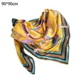 thumbnail image 2 of Bufanda de seda con estampado de moda para mujer, 2 of 5