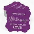 thumbnail image 2 of Inkdotpot Thank You Baby/ Bridal Shower Bottle Tag Real Silver Foil Favor Bracket Shape Hang Tags Pack Of 50, 2 of 7