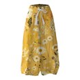 thumbnail image 4 of kaondbfi Women's Wide Leg Printed Pants Casual Elastic Waist Trousers Lightweight Summer Bottoms for Beach Vacation Loose Fit Pants with Pockets, 4 of 4