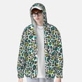 thumbnail image 2 of Cauagu Green Leopard for Sun Protection Hoodie for Men and Women, Long Sleeve Rash Guard Fishing Running Quick Dry Lightweigh-Small, 2 of 7