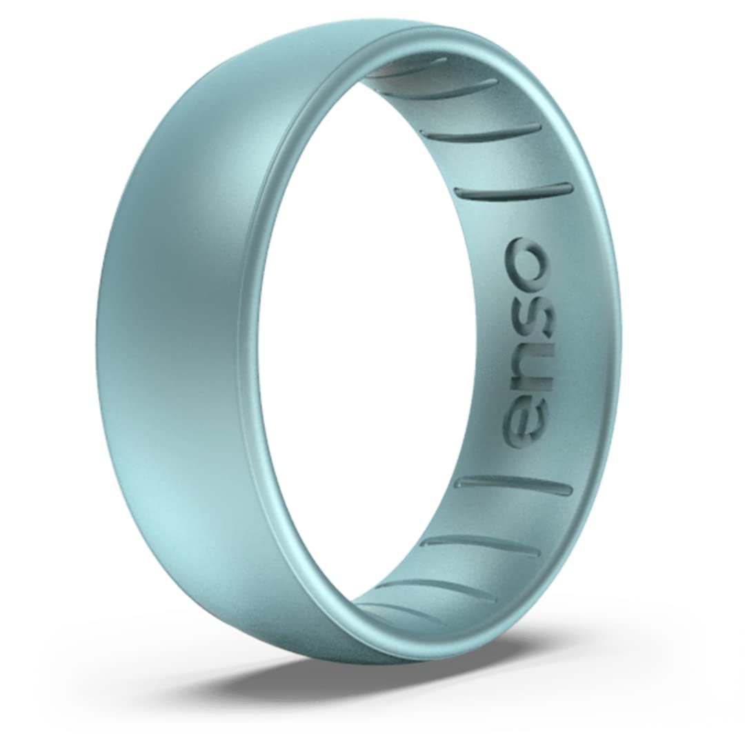 Made in The USA Men's and Women's Silicone Wedding Ring Enso Rings Classic Legend Silicone Ring an Ultra Comfortable Breathable and Safe Silicone Ring 