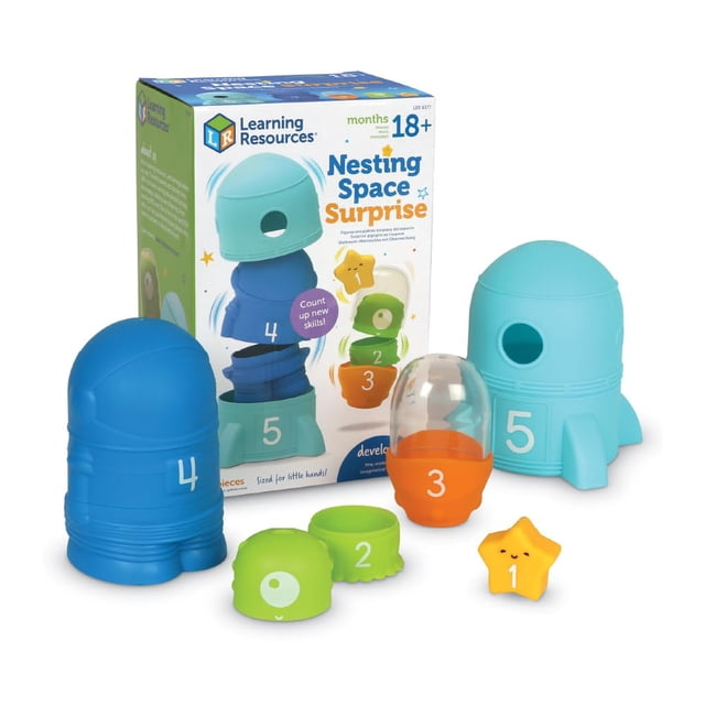 Toy Learning Resources Nesting Space Surprise a partir de 18 meses