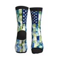 thumbnail image 2 of Athletic Socks Army Camouflage Flag Sport Running Calf Socks Crew Socks for Men Women, 2 of 7