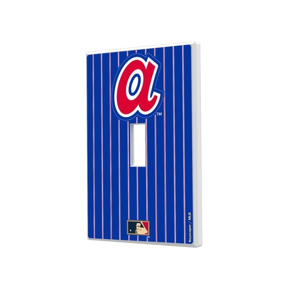 Atlanta Braves 1972-1980 Cooperstown Pinstripe Single Toggle Light Switch Plate