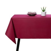 RUIBAO HOME Table Cloth Rectangle - Spill-Proof Oil-Proof Wrinkle Resistant Washable Polyester Tablecloth for Dining Table Kitchen, 60 x 104, DARK RED