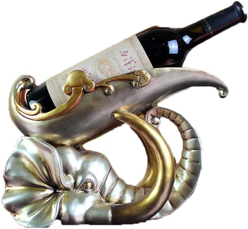 Wine Rack Wine Bottle Rack, European Fashion Elephant Wine Rack Practical Resin Craft Wine Rack