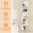 thumbnail image 3 of YOYTOO Corner Shelf Wall Mount, 7 Tier Floating Corner Storage Bookshelves for Living Room Bedroom, White, 3 of 8