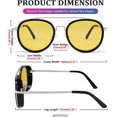 thumbnail image 5 of Gafas de sol retro steampunk redondas steampunk con doble puente A, 5 of 5