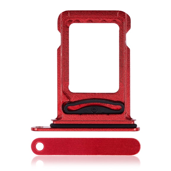 Replacement Dual Sim Card Tray Compatible For iPhone 14 / 14 Plus (Red)