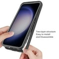 thumbnail image 2 of Dteck for Samsung Galaxy S24 FE Case with Metal Stand, Built-in Screen Protector Dual Layer Drop Proof Protection Rugged Shockproof TPU Sturdy Phone Case,Blue, 2 of 6
