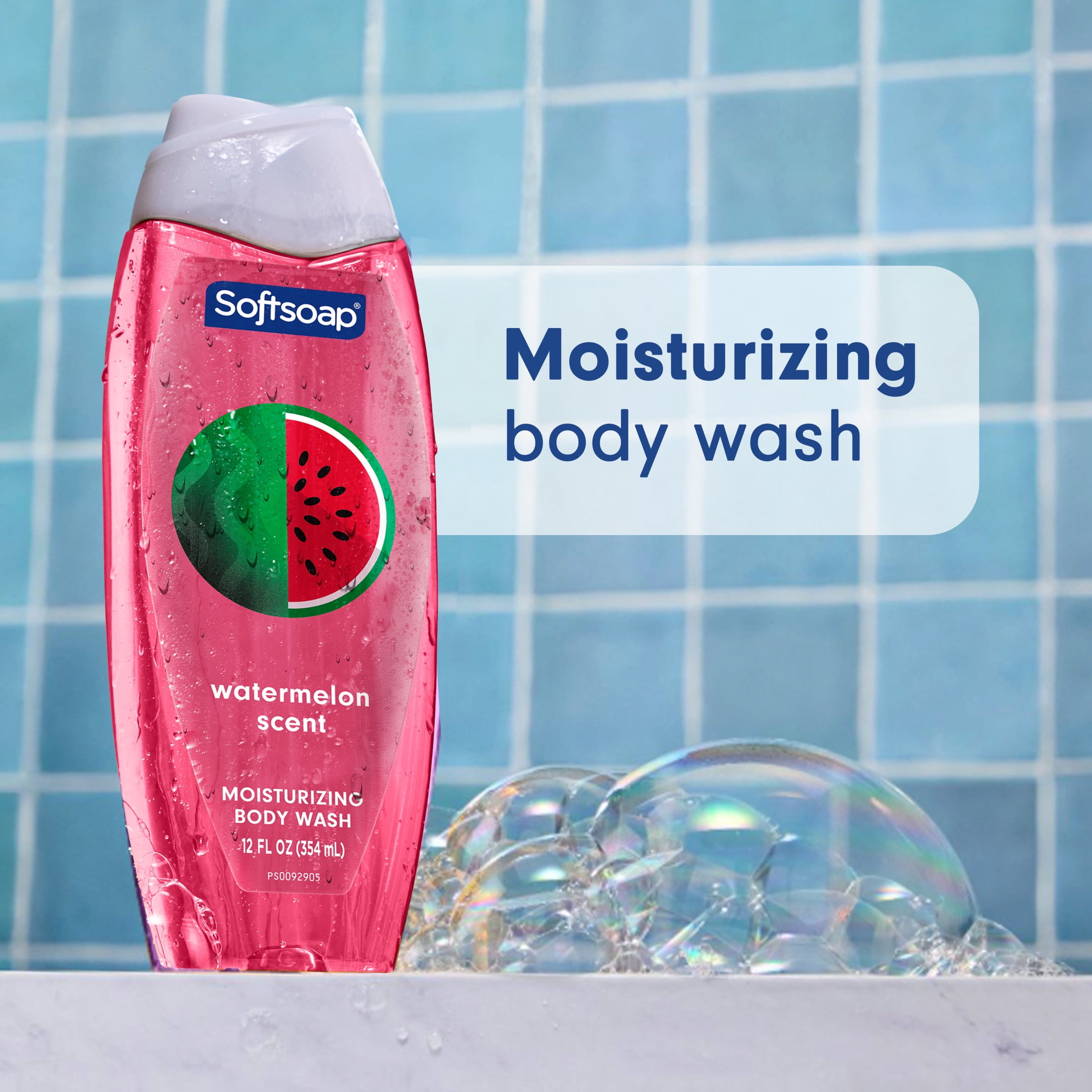 Softsoap Moisturizing Body Wash, pH Balanced, Paraben Free, Watermelon Scent, 12 fl oz