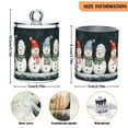 thumbnail image 5 of Yayeee 4 Pack Qtip Holder Bathroom Cotton Swab Canister with Lid Clear Dispenser Set, Green Snowmen, 5 of 6