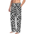 thumbnail image 6 of Salouo Weave Geometric Print Pajama Pants for Men, Lounge Pants Elastic Waistband Casual Men's sleepwear Loungewear Sleep Pajama Pant -X-Large, 6 of 7