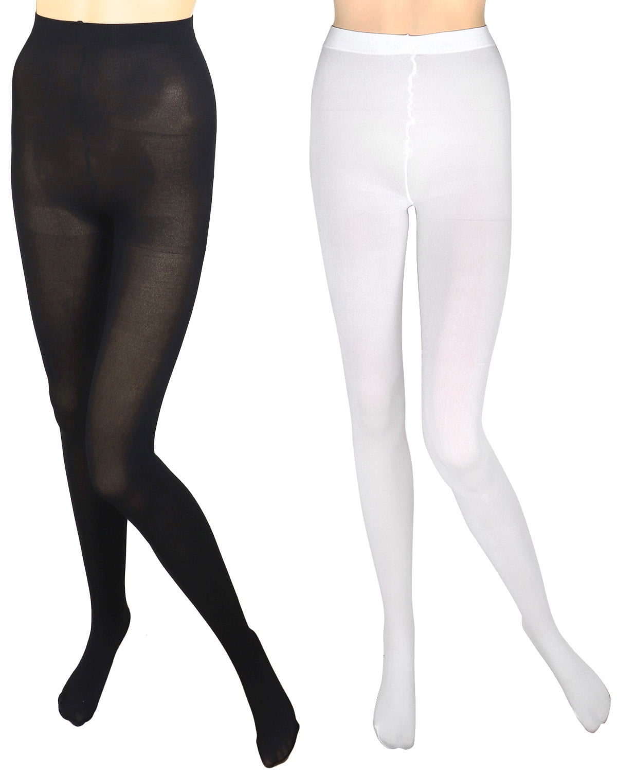 Back To School Girls 2 Pack Black 70 Denier Opaque Tights with Lycra 