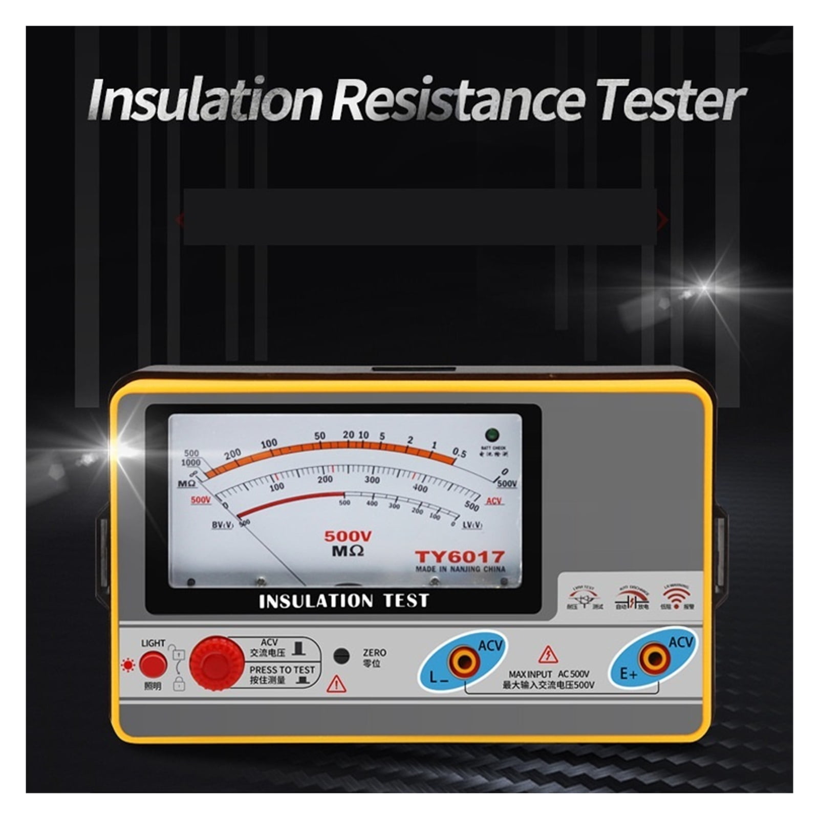 Pointer Multimeter Type Insulation Resistance Tester Megohmmeter Voltmeter Ground Resistance Meter