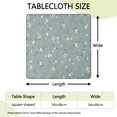 thumbnail image 2 of Pioneer Flower Floral Print Pattern Square Fitted Tablecloth with Elastic Edge,Square Table Cover,Washable Elastic Table Cover for Home Kitchen Party Decor 34"x34", 2 of 6