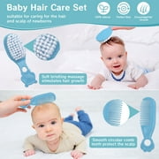 Baby Healthcare and Grooming Kit, Electric Safety Nail Trimmer Baby Nursery Kit, Newborn Care Kits with Hair Brush Comb for Newborn Infant Toddlers Baby Boys Girls Kids,Baby Shower Gifts, Blue