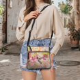 thumbnail image 5 of HELLHERO Durable Crossbody Bag for Travel Work Weekend Trips, PU Leather Lightweight Fashion Crossbody Purse, Mushroom Pattern, 5 of 7