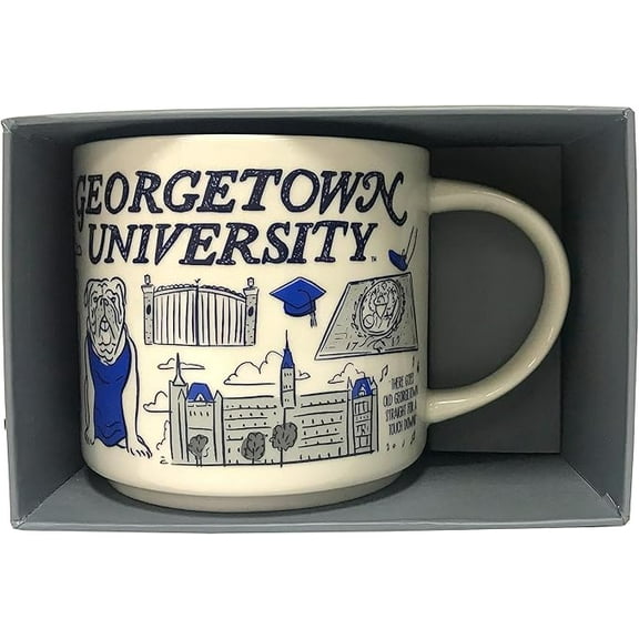 Starbucks Been There Campus Collection Georgetown University 14oz Ceramic Coffee Mug