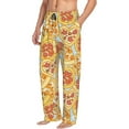 thumbnail image 3 of Mens Pajama Pants - Soft Sleep & Lounge Pants for Men, Cute Pizza In Various Cuteness Casual PJ Bottoms Pants with Pockets, 3 of 5