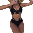 thumbnail image 1 of Bikini de mujer con control de abdomen, conjuntos de bikini push up de cintura alta, trajes de baño de pecho, traje de baño sexy, bikini de playa, 1 of 4