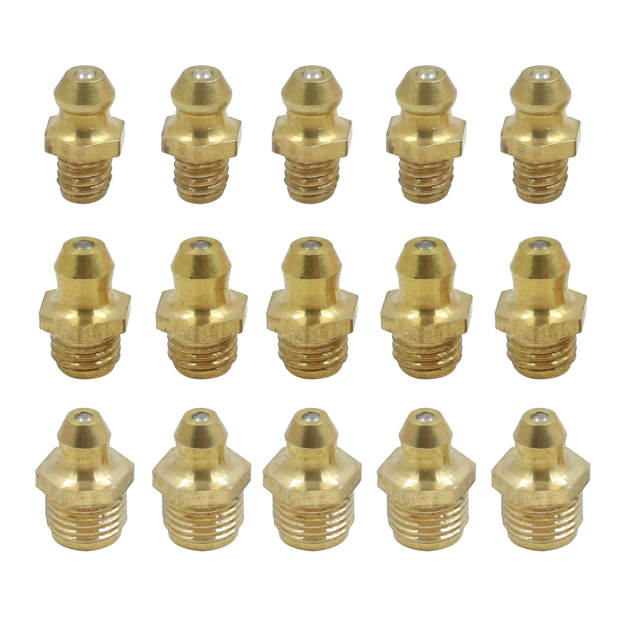 Brass M6 M8 M10 Thread Straight Grease Nipple Fittings Assortment Kit