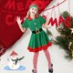 thumbnail image 1 of Disfraz de Navidad para niños, disfraz de elfo navideño, cosplay, disfraz para padres e hijos, disfraz de Navidad verde para hombres y mujeres, 1 of 5