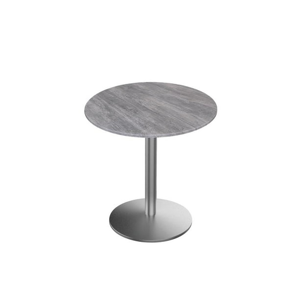 Holland Bar Stool 30" Tall OD214 Indoor/Outdoor All-Season Table with 32" Diameter Greystone Top