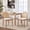 Beige, variant on Leumius Rattan Dining Chairs Set of 2, Upholstered Linen Dining Room Chairs with Backrests, Modern Kitchen Chairs with Wood Legs for Dining Room, Beige