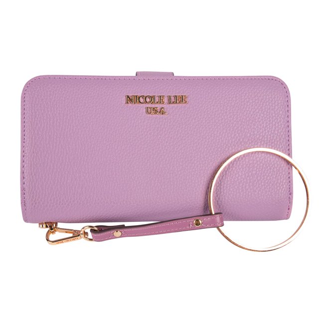 Cartera Marca Nicole Lee Lisa Con Correa Lila Nicole Lee Liola BIFOLD Wallet Wristlet