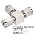 thumbnail image 4 of Uxcell 4mm OD Tube 3 Way Tee Union Stainless Steel Quick Connect Compression Fittings, 4 of 5