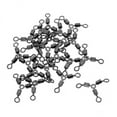 thumbnail image 1 of Almencla 3x3 Way Fishing Barrel Rolling Swivel Solid Rig Rings Bearing Connector 8# 3 Pcs, 1 of 7