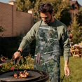 thumbnail image 4 of Snow Camo Tree Trunks Pattern Apron-Garden Aprons for Women with Pockets-Cotton Linen Waterproof Kitchen Cooking Gardening Aprons Adjustable for Kitchen,Cooking,BBQ and Salon 33x27 Inch, 4 of 7