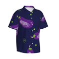thumbnail image 2 of Disketp Hawaiian Shirts For Men,Eggplant Print Mens Casual Short Sleeve Button Down Shirts Beach Shirt, 2 of 8