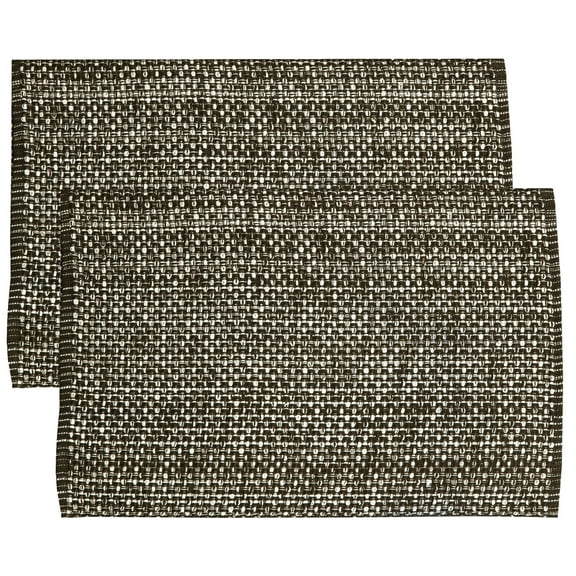 Lintex Trends Collection Two Tone Woven Placemat 100% Cotton 10" x 19" 2 Pack