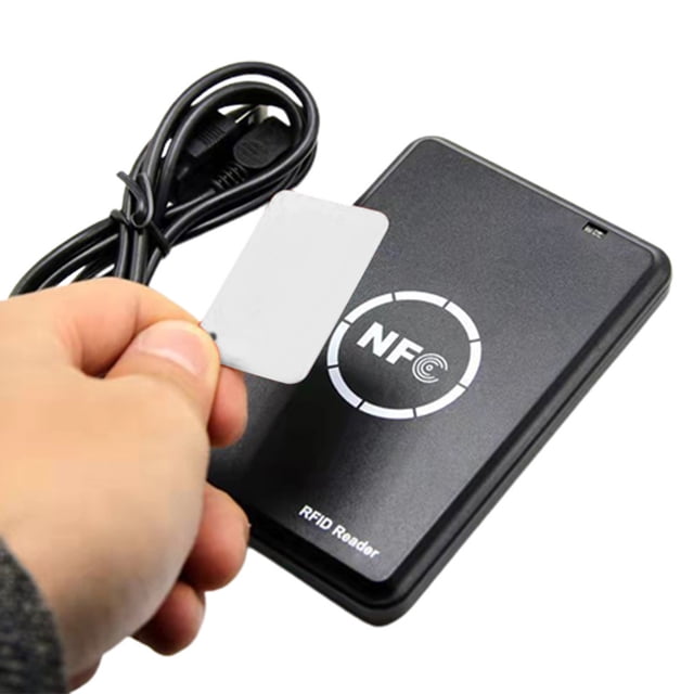 NFC Reader Writer, PC Software Easy To Use Smart Card Reader with Ith 5pcs T5577 NFC Keyfobs 5pcs T5577 Card for Access Control