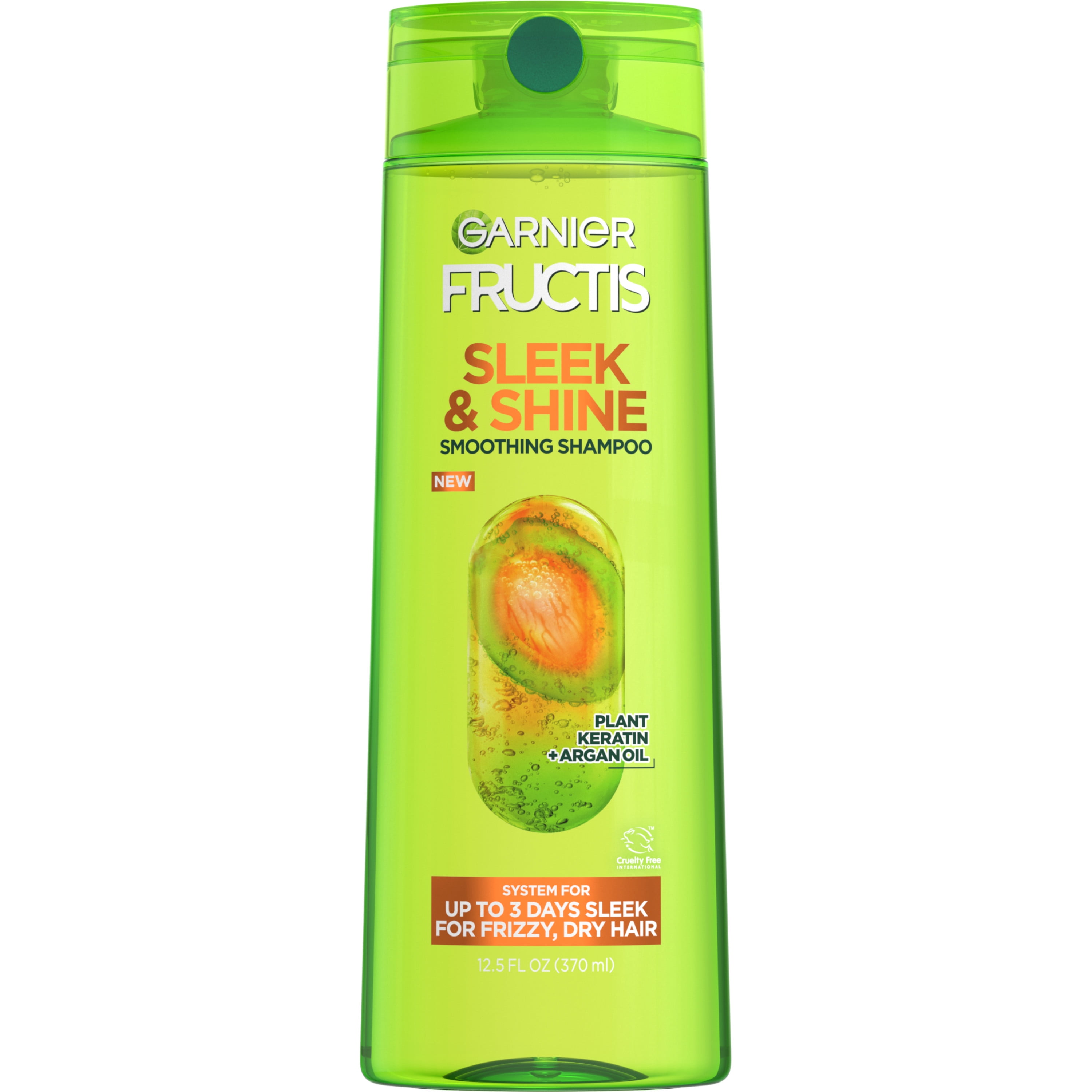 Garnier Fructis Sleek & Shine Smoothing Shampoo for Frizzy, Dry Hair, 12.5 fl oz