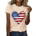 thumbnail image 2 of VerPetridure 4th of July Shirts for Women Funny Short Sleeve Crew Neck Blouse Patriotic American Flag T Shirt, 2 of 4