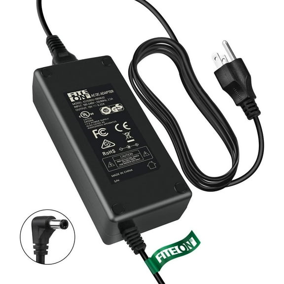 FITE ON 19V 6.32A Power Supply 120W 19 Volt AC Adapter 100V-240V 50-60Hz AC to DC 19V 6.32A Power Adapter 6320mA Converter with 5.5mm x 2.1mm 2.5mm Tip UL Listed