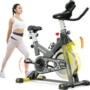Pooboo Indoor Cardio Exercise Bike Adjustable Magnetic Resistance Belt Drive Cycling Bicycle for Home Office Workout with Heavy-duty Flywheel 350lbs