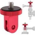 thumbnail image 1 of Adaptador de montaje para cámara de aluminio y metal, adaptador de conversión universal duradero de 1/4"-20 para trípode, compatible con GoPro Hero y cuadro de bicicleta., 1 of 5