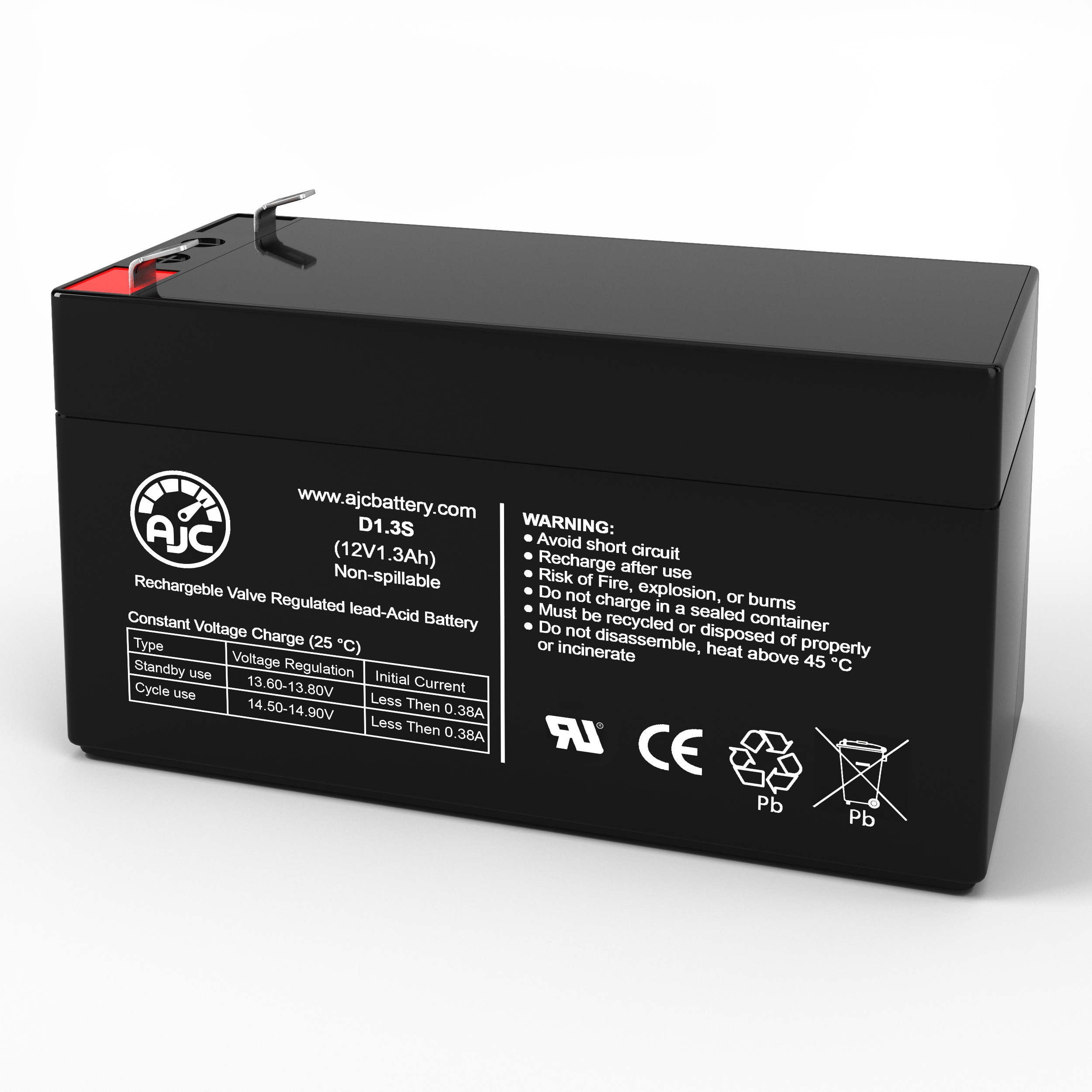 Napco GEMA1000E 12V 1.3Ah Alarm Battery This is an AJC Brand Replacement